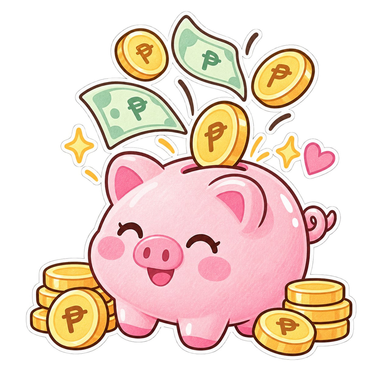 Piggy bank for savings illustration